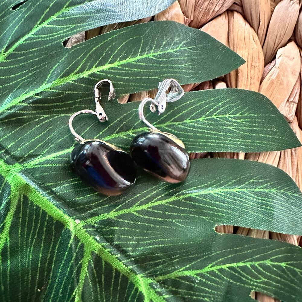 BOGO FREE CLIP ON smoky STONE EARRINGS